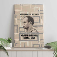 Kwame Nkrumah Canvas Wall Art with Raised Fist Design and Independence Quote Ghana 1957 Tribute - Wonder Print Shop