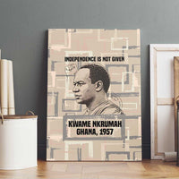 Kwame Nkrumah Canvas Wall Art with Raised Fist Design and Independence Quote Ghana 1957 Tribute - Wonder Print Shop