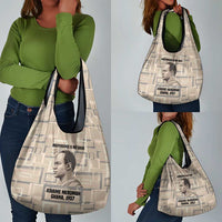 Kwame Nkrumah Grocery Bag with Raised Fist Design and Independence Quote Ghana 1957 Tribute - Wonder Print Shop