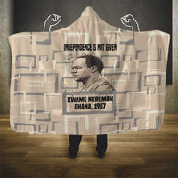 Kwame Nkrumah Hooded Blanket with Raised Fist Design and Independence Quote Ghana 1957 Tribute - Wonder Print Shop