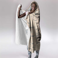 Kwame Nkrumah Hooded Blanket with Raised Fist Design and Independence Quote Ghana 1957 Tribute - Wonder Print Shop