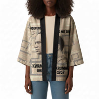 Kwame Nkrumah Kimono with Raised Fist Design and Independence Quote Ghana 1957 Tribute - Wonder Print Shop