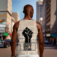 Kwame Nkrumah Men Tank Top with Raised Fist Design and Independence Quote Ghana 1957 Tribute - Wonder Print Shop