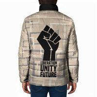 Kwame Nkrumah Padded Jacket with Raised Fist Design and Independence Quote Ghana 1957 Tribute - Wonder Print Shop