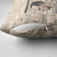 Kwame Nkrumah Pillow Cover with Raised Fist Design and Independence Quote Ghana 1957 Tribute - Wonder Print Shop