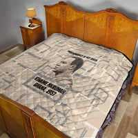 Kwame Nkrumah Quilt with Raised Fist Design and Independence Quote Ghana 1957 Tribute - Wonder Print Shop