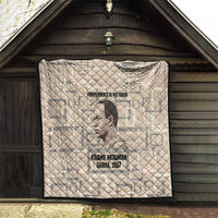 Kwame Nkrumah Quilt with Raised Fist Design and Independence Quote Ghana 1957 Tribute - Wonder Print Shop