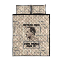 Kwame Nkrumah Quilt Bed Set with Raised Fist Design and Independence Quote Ghana 1957 Tribute - Wonder Print Shop