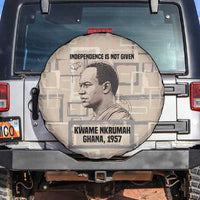 Kwame Nkrumah Spare Tire Cover with Raised Fist Design and Independence Quote Ghana 1957 Tribute - Wonder Print Shop