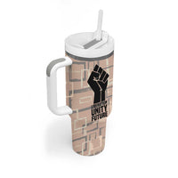 Kwame Nkrumah Tumbler With Handle with Raised Fist Design and Independence Quote Ghana 1957 Tribute - Wonder Print Shop