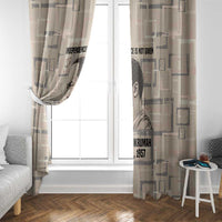 Kwame Nkrumah Window Curtain with Raised Fist Design and Independence Quote Ghana 1957 Tribute - Wonder Print Shop