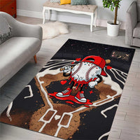 Baseball Drip Icecream Area Rug Boy Valentine Day Melting Cream Pattern