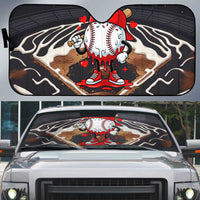 Baseball Drip Icecream Auto Sun Shade Boy Valentine Day Melting Cream Pattern