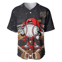 Baseball Drip Icecream Baseball Jersey Boy Valentine Day Melting Cream Pattern