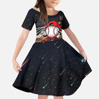 Baseball Drip Icecream Family Matching Off Shoulder Maxi Dress and Hawaiian Shirt Boy Valentine Day Melting Cream Pattern