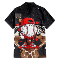 Baseball Drip Icecream Family Matching Off Shoulder Maxi Dress and Hawaiian Shirt Boy Valentine Day Melting Cream Pattern