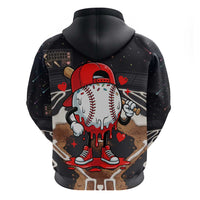 Baseball Drip Icecream Hoodie Boy Valentine Day Melting Cream Pattern