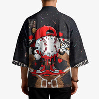 Baseball Drip Icecream Kimono Boy Valentine Day Melting Cream Pattern