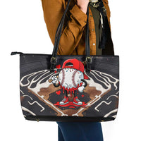 Baseball Drip Icecream Leather Tote Bag Boy Valentine Day Melting Cream Pattern