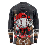 Baseball Drip Icecream Long Sleeve Shirt Boy Valentine Day Melting Cream Pattern