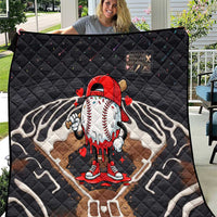 Baseball Drip Icecream Quilt Boy Valentine Day Melting Cream Pattern