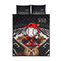 Baseball Drip Icecream Quilt Bed Set Boy Valentine Day Melting Cream Pattern