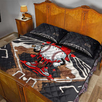Baseball Drip Icecream Quilt Bed Set Boy Valentine Day Melting Cream Pattern