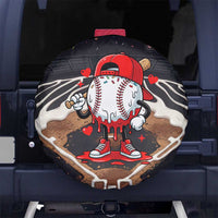 Baseball Drip Icecream Spare Tire Cover Boy Valentine Day Melting Cream Pattern