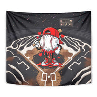 Baseball Drip Icecream Tapestry Boy Valentine Day Melting Cream Pattern