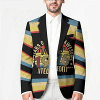Vintage 1976 Birthday Celebration Blazer 50th Birthday for Him - Retro Distressed Stripe Pattern