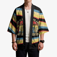 Vintage 1976 Birthday Celebration Kimono 50th Birthday for Him - Retro Distressed Stripe Pattern