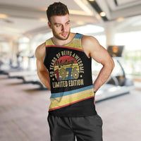 Vintage 1976 Birthday Celebration Men Tank Top 50th Birthday for Him - Retro Distressed Stripe Pattern