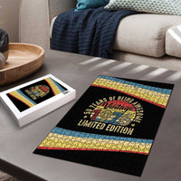Vintage 1976 Birthday Celebration Puzzle 50th Birthday for Him - Retro Distressed Stripe Pattern