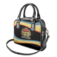 Vintage 1976 Birthday Celebration Shoulder Handbag 50th Birthday for Him - Retro Distressed Stripe Pattern