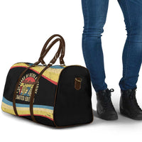 Vintage 1976 Birthday Celebration Travel Bag 50th Birthday for Him - Retro Distressed Stripe Pattern