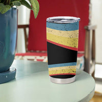 Vintage 1976 Birthday Celebration Tumbler Cup 50th Birthday for Him - Retro Distressed Stripe Pattern
