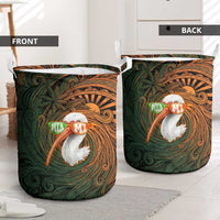 Vintage American White Ibis Laundry Basket Miami Sunglasses Artistic Tribal Wave Pattern