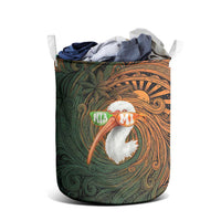 Vintage American White Ibis Laundry Basket Miami Sunglasses Artistic Tribal Wave Pattern