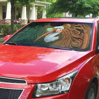 Vintage American White Ibis Auto Sun Shade Miami Sunglasses Artistic Tribal Wave Pattern