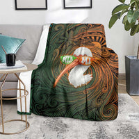 Vintage American White Ibis Blanket Miami Sunglasses Artistic Tribal Wave Pattern