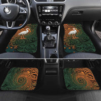 Vintage American White Ibis Car Mats Miami Sunglasses Artistic Tribal Wave Pattern