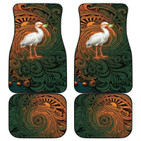 Vintage American White Ibis Car Mats Miami Sunglasses Artistic Tribal Wave Pattern