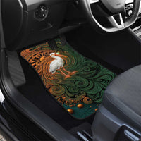 Vintage American White Ibis Car Mats Miami Sunglasses Artistic Tribal Wave Pattern