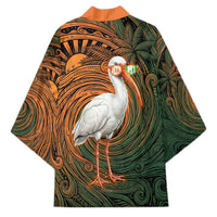 Vintage American White Ibis Kimono Miami Sunglasses Artistic Tribal Wave Pattern