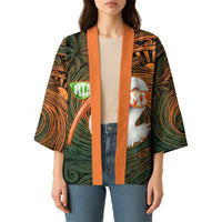 Vintage American White Ibis Kimono Miami Sunglasses Artistic Tribal Wave Pattern