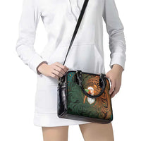 Vintage American White Ibis Shoulder Handbag Miami Sunglasses Artistic Tribal Wave Pattern