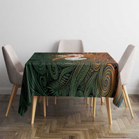 Vintage American White Ibis Tablecloth Miami Sunglasses Artistic Tribal Wave Pattern