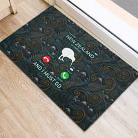 New Zealand is Calling and I Must Go Rubber Doormat Kiwi Bird Silhouette