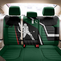 Pakistan Cricket Back Car Seat Cover Sporty Style with Flag Colors & Player Illustration