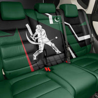 Pakistan Cricket Back Car Seat Cover Sporty Style with Flag Colors & Player Illustration
